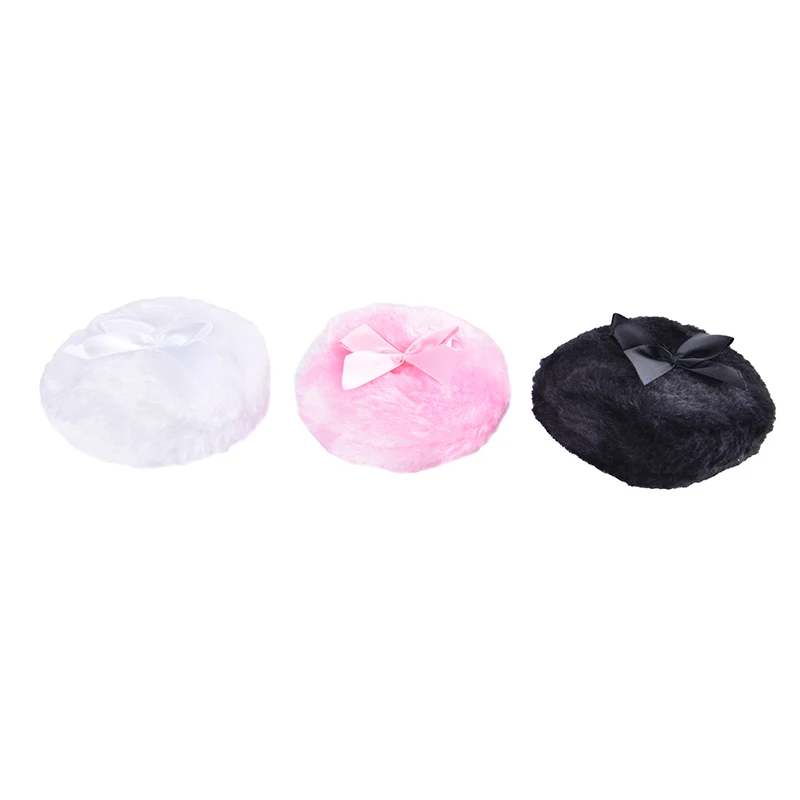 Bow Makeup Puff Round Makeup Fluff Soft Plush Puff Sponge Body Powder Makeup Makeup Beauty Tools Soft Plush Powder Puff Tools