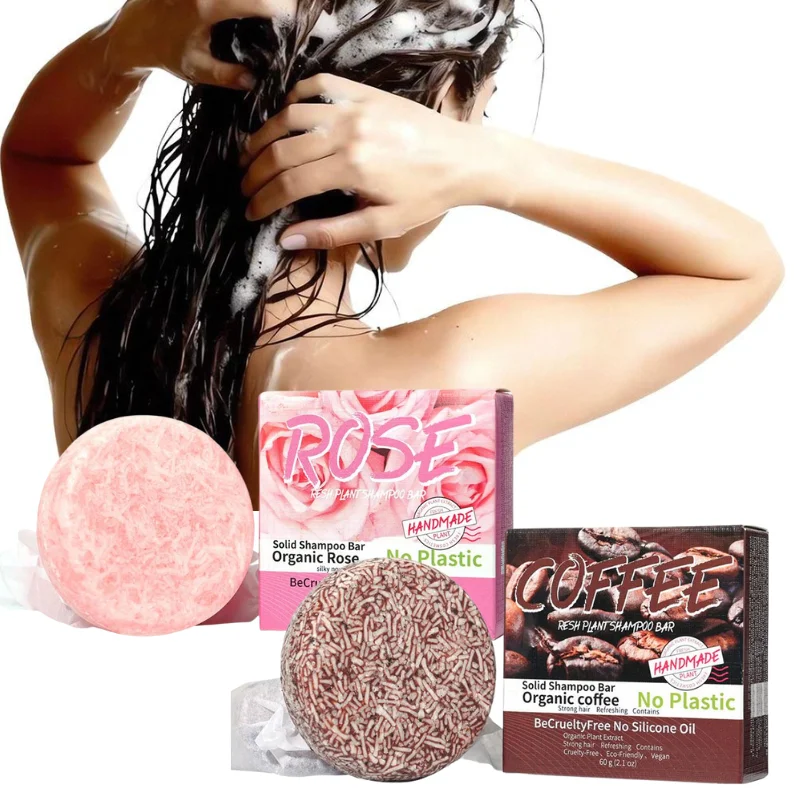 

1/2/5pcs Rose Essential Oil Shampoo Soap Nourishing Stain Removing Handmade Soap Nature Plant Fruit Cherry Solid Shampoo