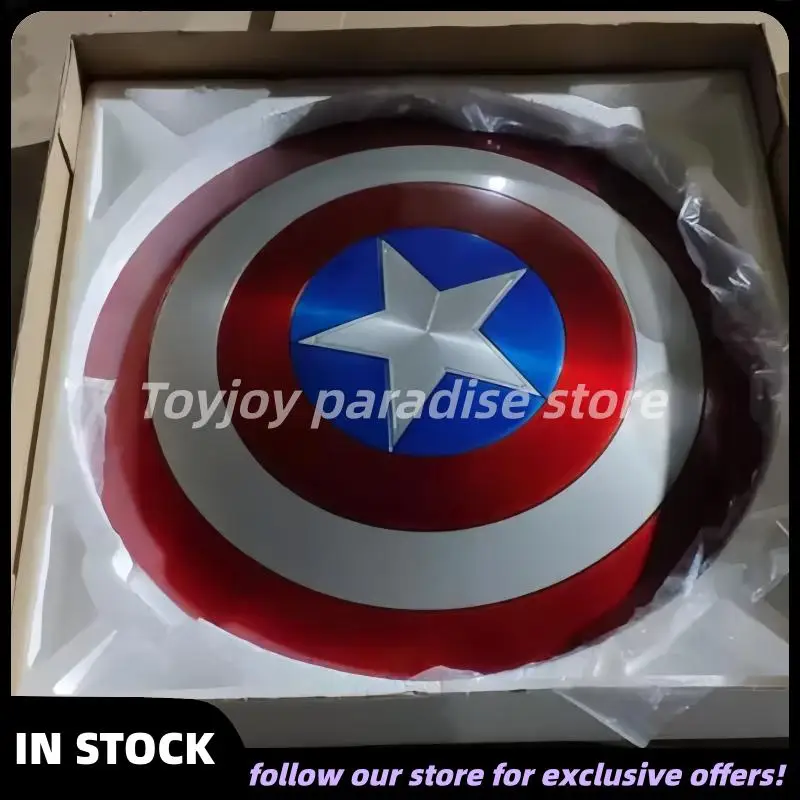 

In Stock Marvel 1:1 Full Size Captain America Shield Replica Aluminum Alloy Metal Shield For Cosplay Wall Decor Collectible Toys