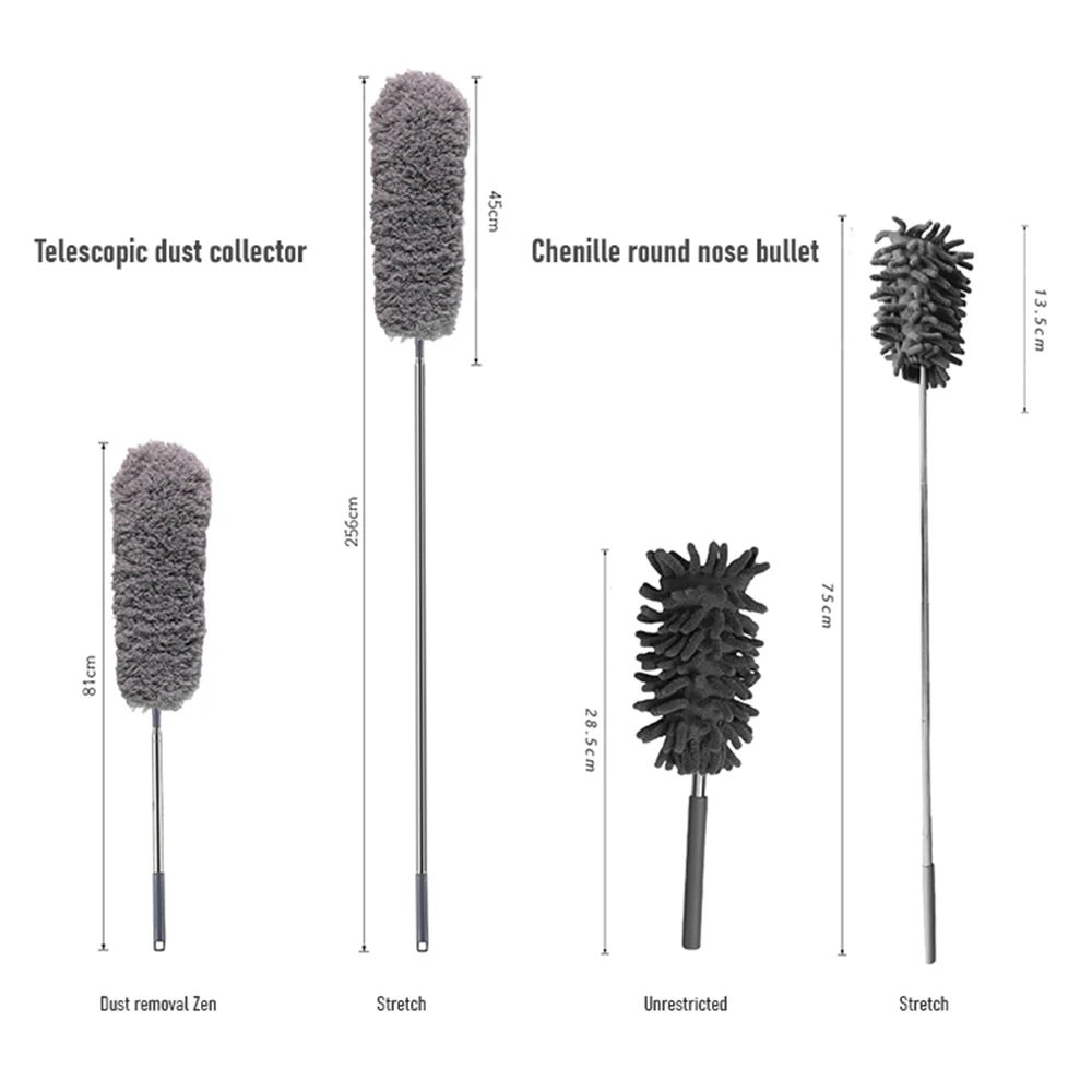 FUTUKNIGHT Electrostatic Feather Duster Retractable Dust Remover Blanket Extended Brush Chenille Sets Cleaning Tools FUT110