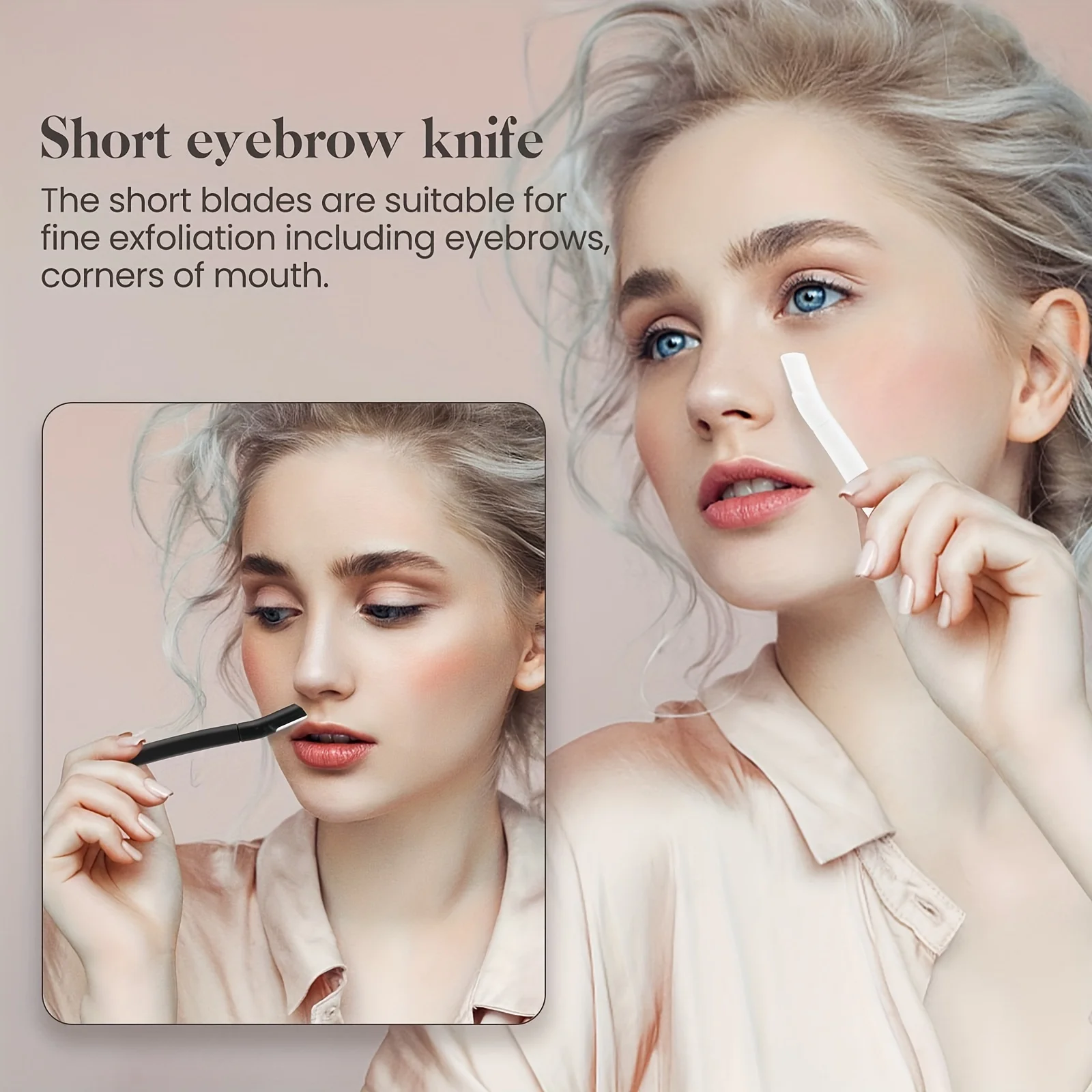 Safe Eyebrow Trimmer Makeup Tools Stainless Steel Eyebrow Scissors with Comb Hair Removal Shaver Eyebrows Shaping Makeup tools