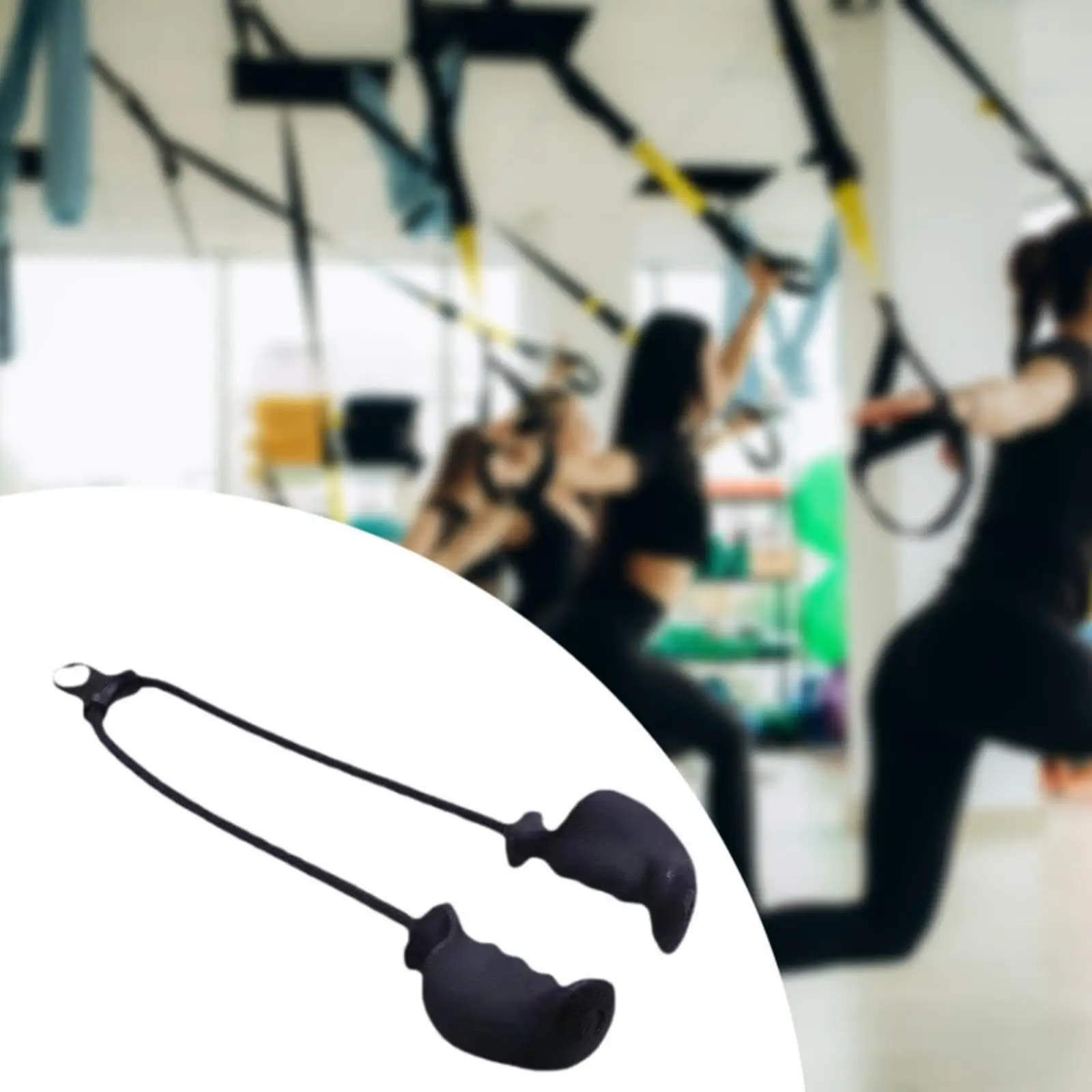 Trizeps-Verlängerungsgurt mit Ring, Workout-Seilgriff für gerade Stangen, Locken, Trizeps-Press-Downs, Heim-Fitnessstudio, Push Downs, aufrechte Reihen