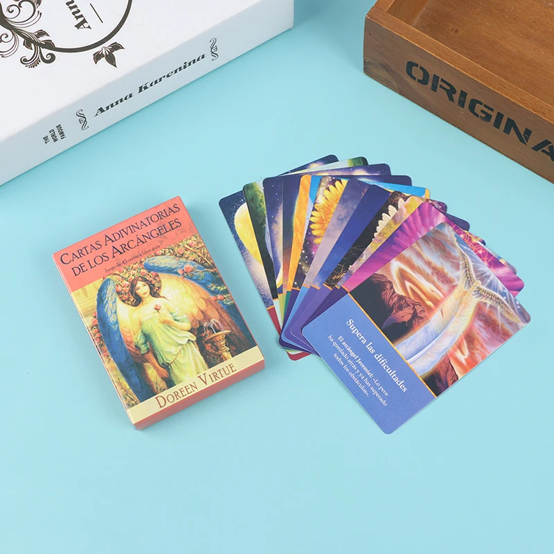 Cartas de oráculo del Arcángel del Tarot español, juego de mesa de Tarot, baraja de cartas de adivinación