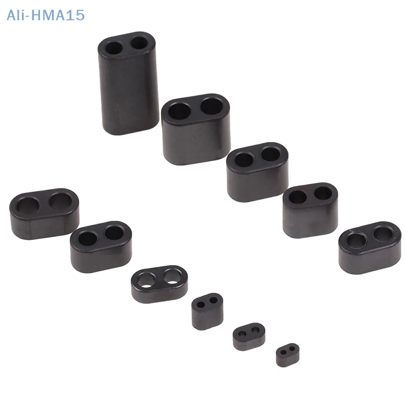 10Pcs RF Ferrite Double Holes RF Magnet RF Accessories 11 Sizes nickel-zinc Hollow Magnetic Ring Aperture 1-5mm Long 1-25mm