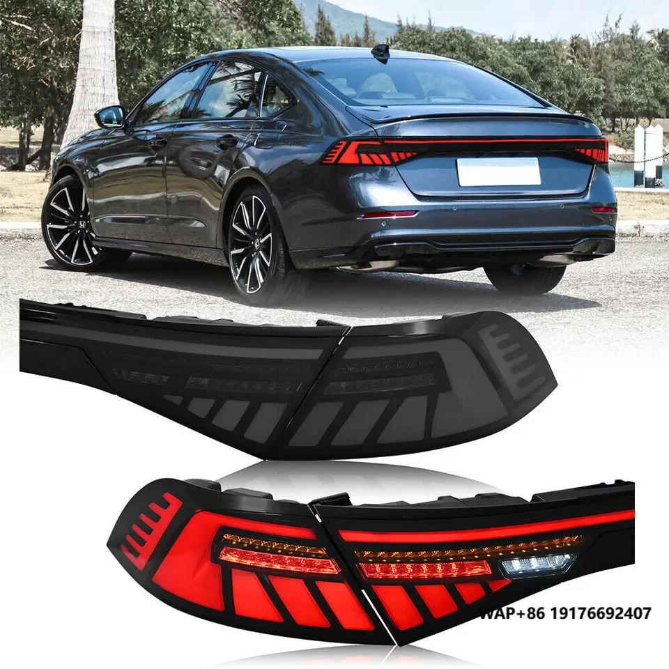 

LED Tail Lights forAccord 2023 Clear and Smoked Rear Lamps Animation DRL