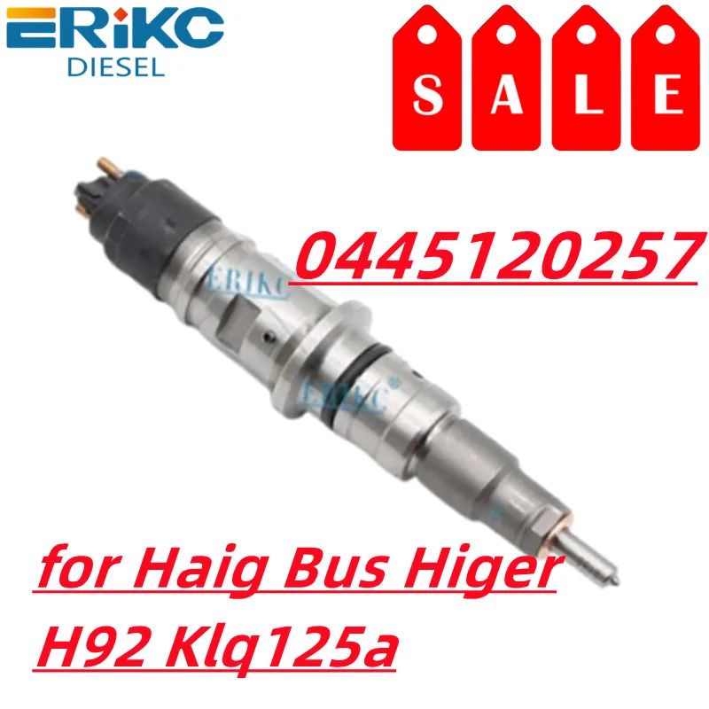 ERIKC 0445 120 257 Genuine Diesel Fuel Nozzle 0 445 120 257 CR Injector Assembly 0445120257 for Haig Bus Higer H92 Klq125a