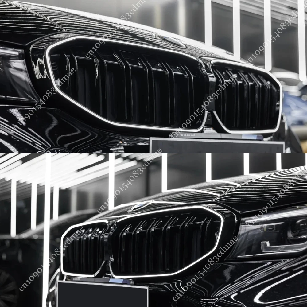 For BMW 3 Series G20 G21 Sedan/Touring 2019-2025 Front Grille Kidney Grid Hood Luminous Double Slat Grill Body Kit Tuning
