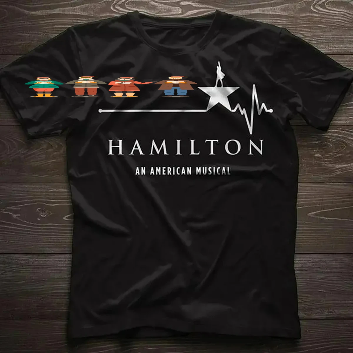Hamilton An American Musical Heartbeat T-Shirt 100% Cotton O-Neck Short Sleeve Summer Casual Mens Tee Shirt Streetwear