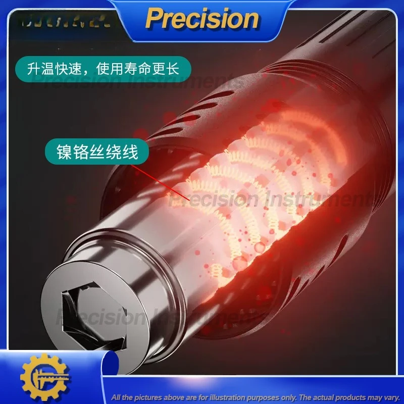 2026 محطة لحام عالية الطاقة بشاشة مزدوجة مع مسدس هواء ساخن مفتاح مستقل قابس الاتحاد الأوروبي والولايات المتحدة