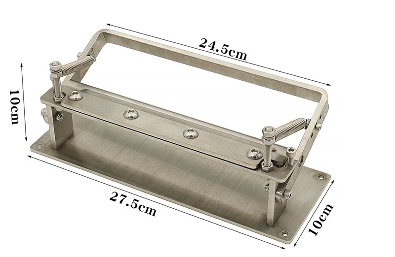 

Manual stainless steel leather chipping machine with bearing belt chipping soft and hard leather materials can be applied