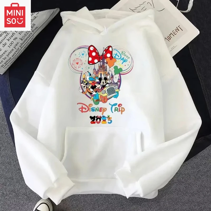 

Одежда Disney с Микки Маусом, толстовки, готические толстовки, женские толстовки с принтом Минни в японском стиле, пуловеры, одежда