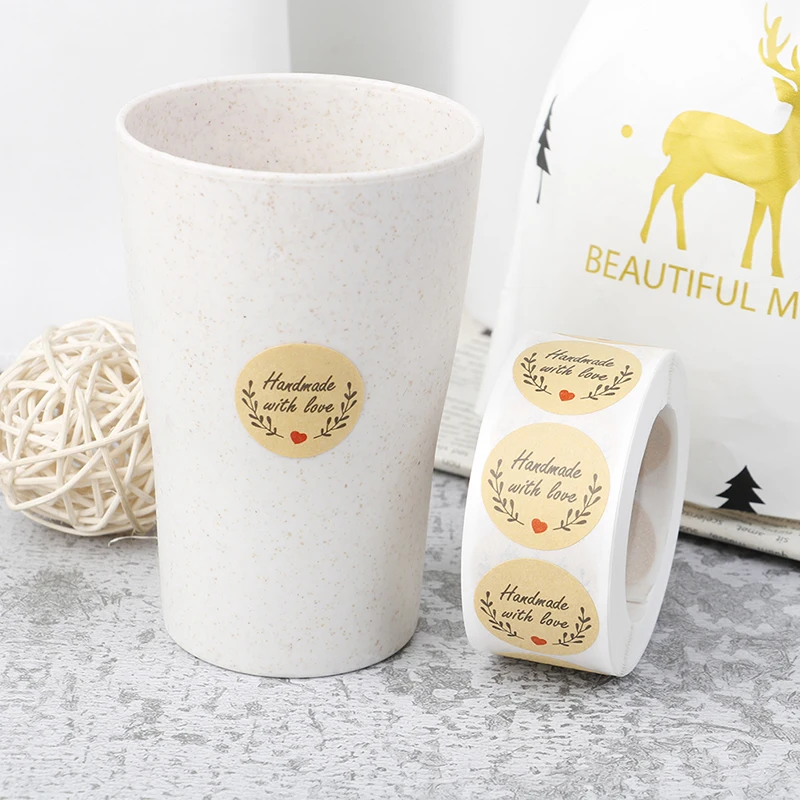 Papier pakowy Gracias, naklejki, ręcznie robiony papier pakowy, 500 sztuk w rolce