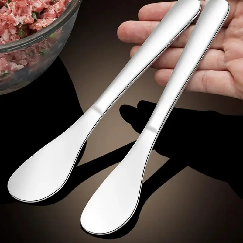 Dumpling Stuffing Spoon Stainless Steel Dumpling Maker Spoon Butter Jam Spreaders Wonton Package Stuffing Spoon for Cooking