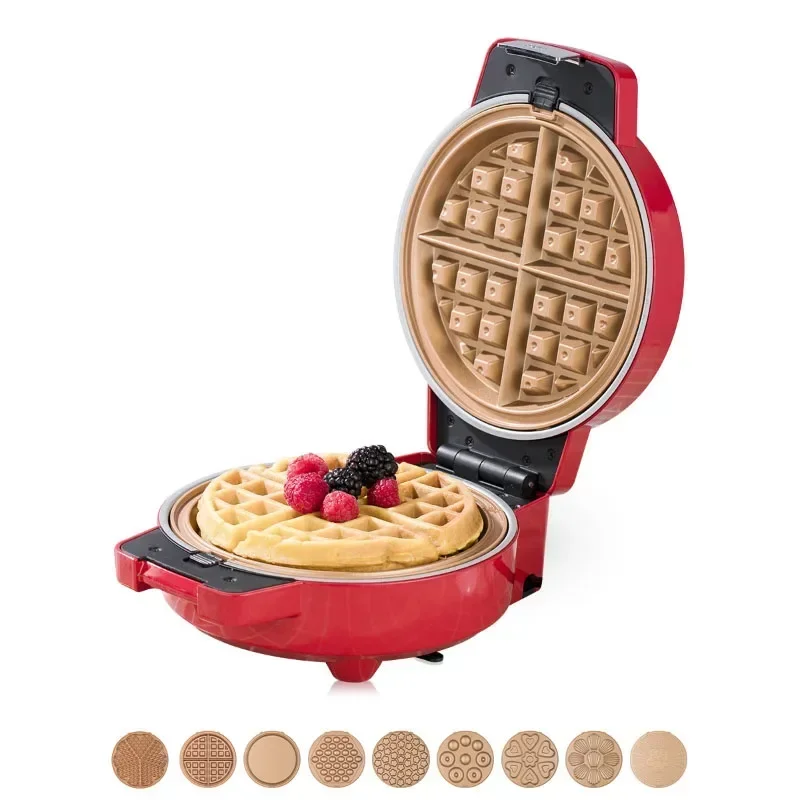 10PC Waffle Mold Electric Baking Pan Muffin Waffle Machine Egg Sandwich Breakfast Machine Artifact Cake Egg Roll Machine