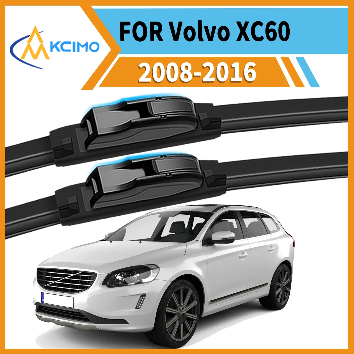 

Crystal Clear Every Drive 2-Pack Wiper Blades For Volvo XC60 2008-2016 All-Weather Reliability Reduced Noise Enhanced Safety