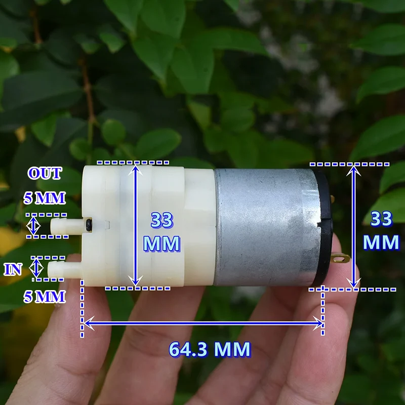 DC 12V Large Flow Mini RK-528 Motor Vacuum Pump Micro 32mm Diaphragm Air Oxygen Pressure Pump DIY Inflator Aquarium Fish Tank
