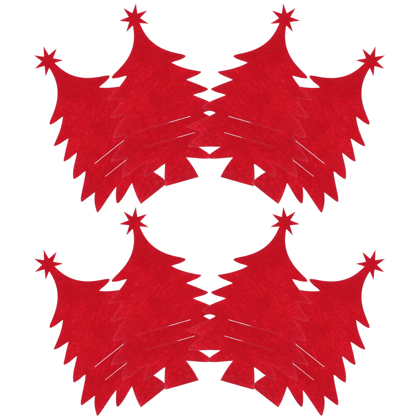 

8Pcs Christmas Tree Cutlery Holders Xmas Table Decor Silverware Holders Party Dining Tableware Bags Festive Cutlery Covers