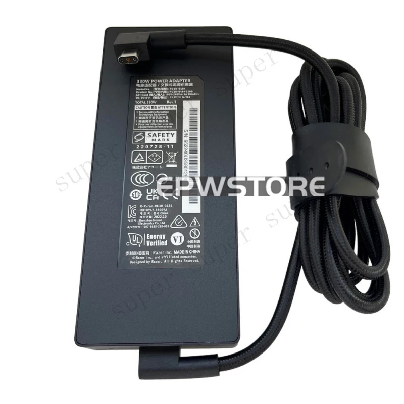 

Оригинальный адаптер питания S+ 19.5V 16.92A 330W для Razer Blade 16 2024 RTX4090