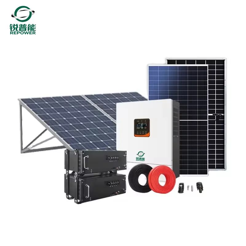 Complete Set 30KW 50KW 80KW ’MPPT PWM Solar Panels System On/Off Grid 5000W Home Solar Energy System with Lithium Ion Battery