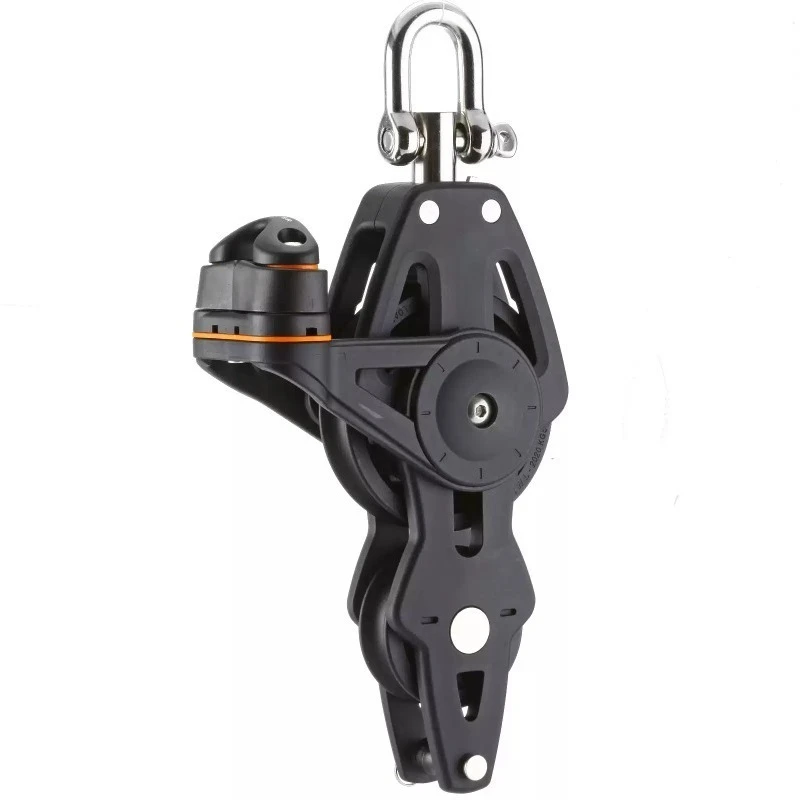 Marine Pulley Single Sheave 50mm Wheel 10mm Rope Swivel Eye Cleat Stainless Steel Bearing For Boat Sailboat Heavy Duty BP3522F