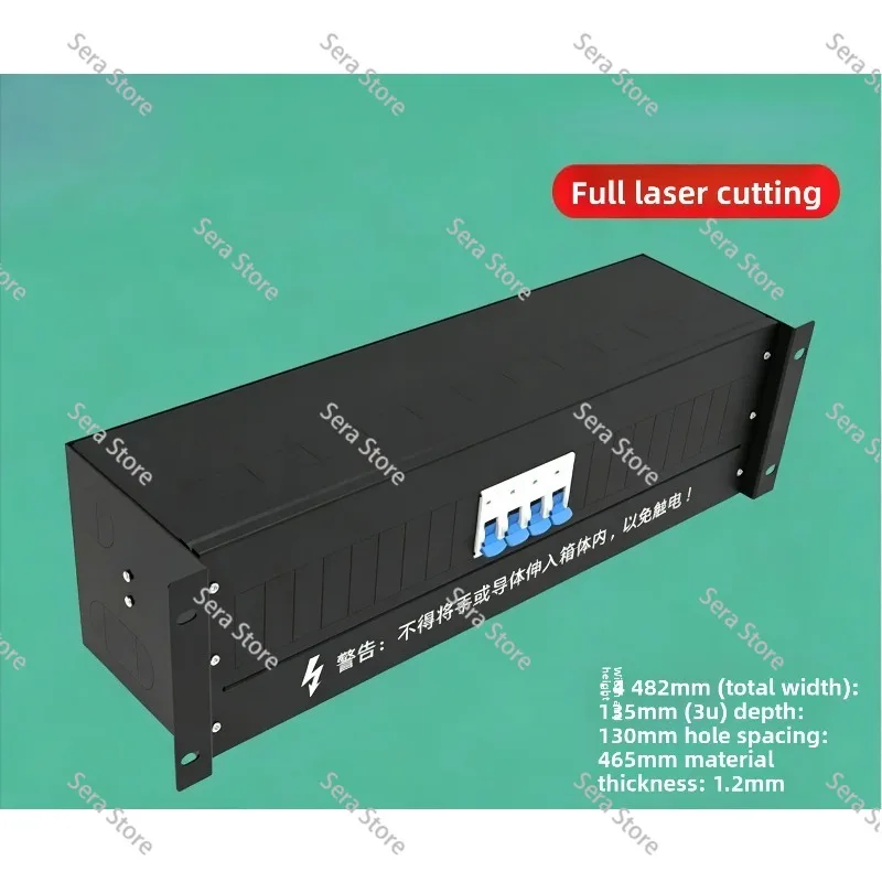 3U Rackmount AC Power Distribution Unit PDU Box with Circuit Breaker for UPS Server Room Telecom Cabinet