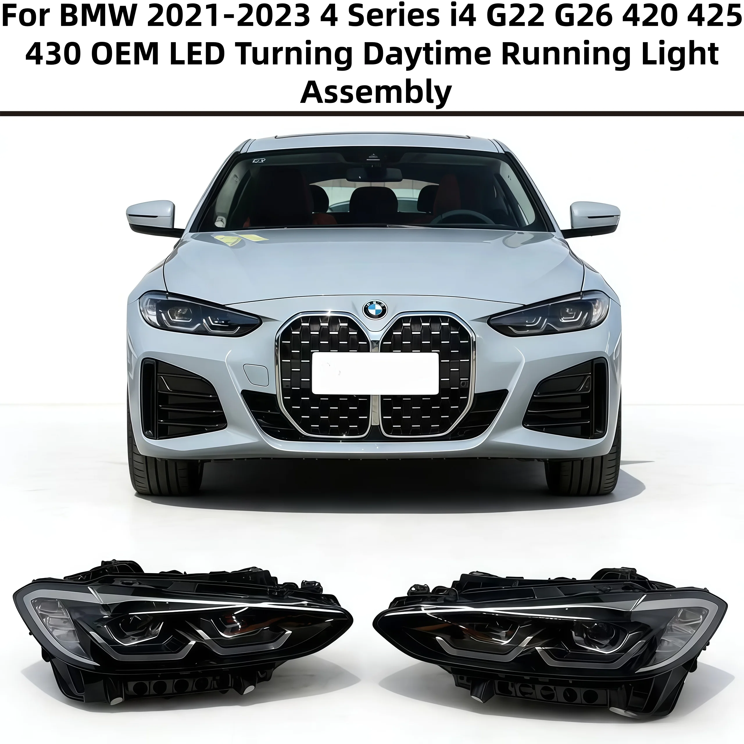 

For BMW 2021-2023 4 Series i4 G22 G26 420 425 430 Original LED Turning Daytime Running Light Assembly