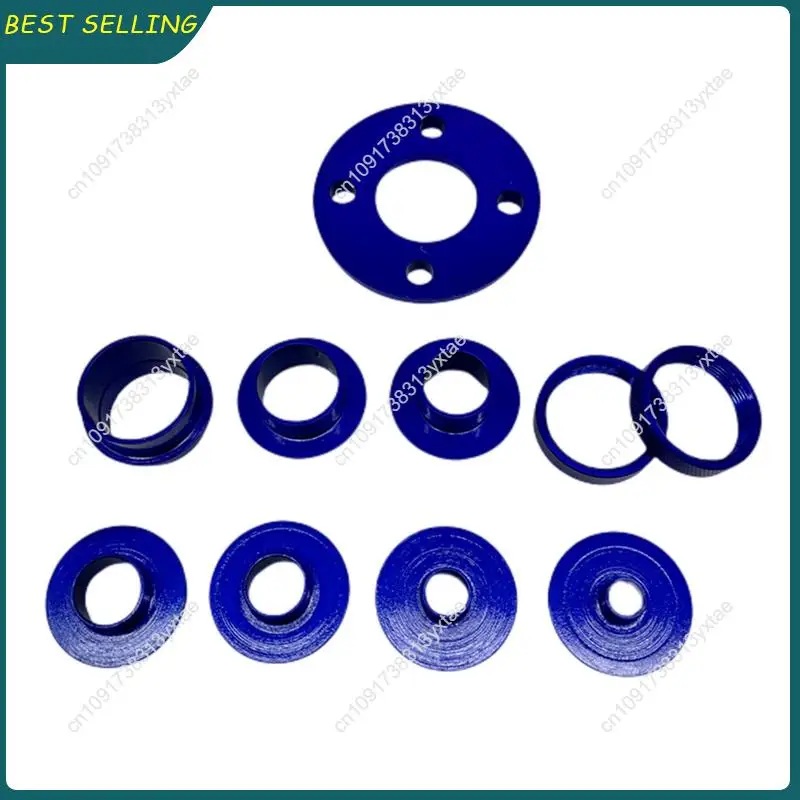 N09R-10Pcs Aluminum Router Guide Bushing Set,Router Template Kit With And Lock Nuts, Fits For 1-3/16In Or 1-1/4In Base Plate Dur
