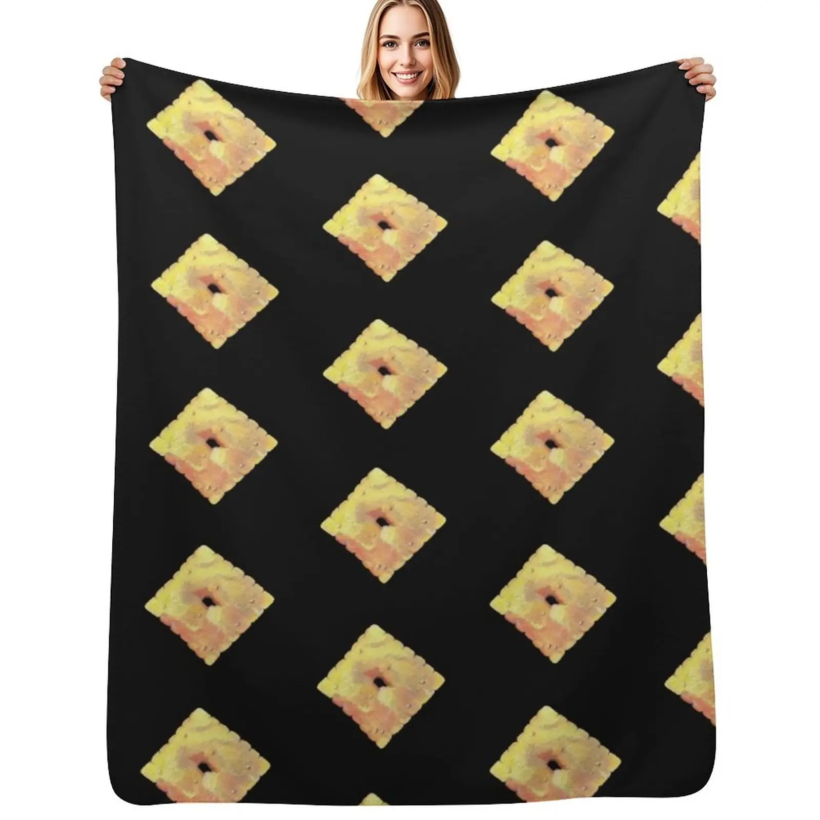 Cheez it Throw Blanket Flannel Fleece Soft Warm Throw Blanket