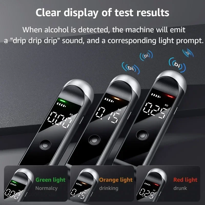 New 2024 Xiaomi Automatic Alcohol Tester Professional Breath Alcohol Tester Rechargeable Breathalyzer Digital Alcohol Test Tools