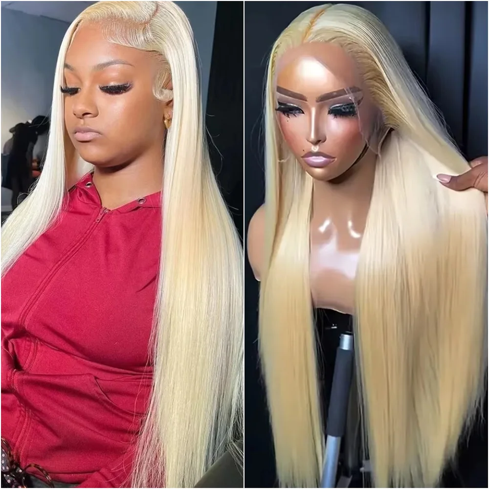 

Парик из натуральных бразильских волос, 220% плотности, 13x4, прямые как кость, цвет 613 блонд, с кружевной передней частью, 13x6, HD прозрачное кружево, для женщин