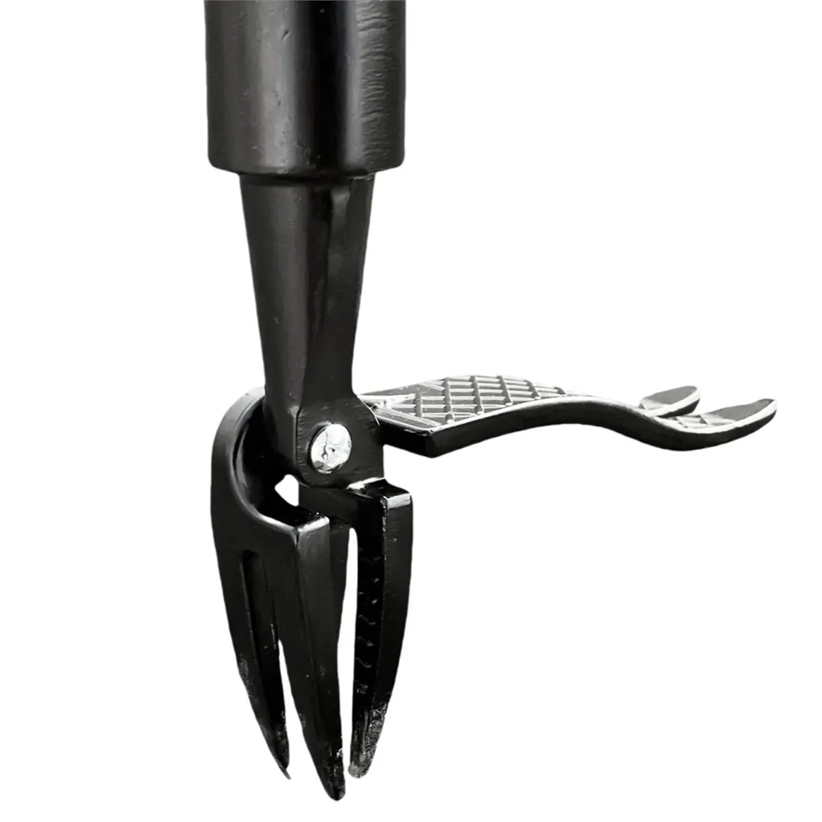 PHONE&GEAR 44 Inch Stand Up Weed Puller with Adjustable Handle and 4 Claw Design for Garden Lawn Yard