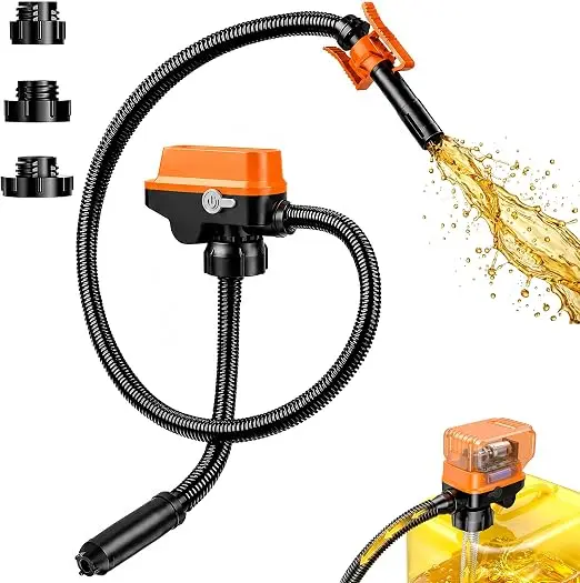 Portable Fuel Pump 3.2 GPM Cordless Gas Pumps Compatible with DeWalt 20V And Milwaukee 18V Batteries for Outdoor Power