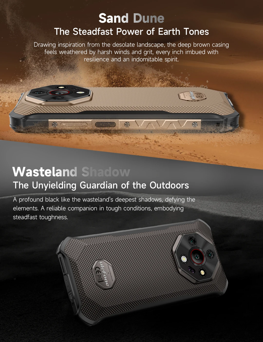 Ulefone Armor X16 4G Rugged Phone Smartphone Android 15 Up to 12GB+128GB 10360mAh Glare Flashlight 48MP Main Camera