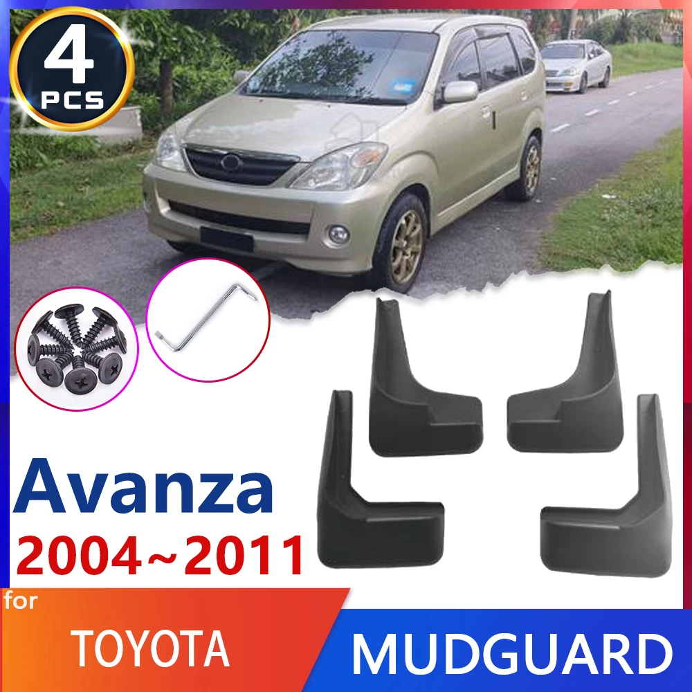 For Toyota Avanza Daihatsu Xenia F600 MK1 1th 1Gen 1rd 2004~2011 Car Fender Mud Flap Mudguards Mudflaps Splash Guards Goods Auto