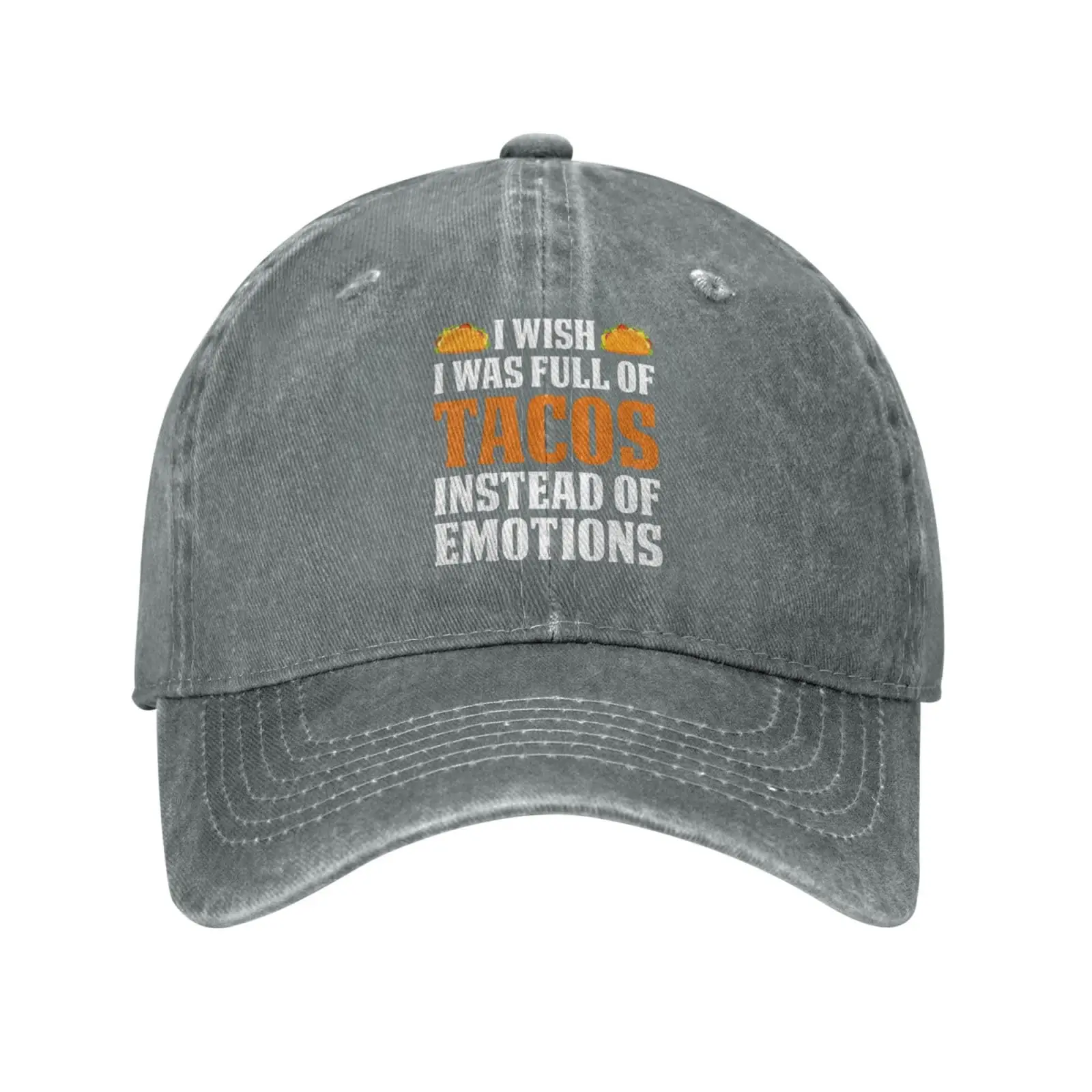 I Wish I was Full of Tacos Instead of Emotions Baseball Cap for Women Men Baseball Hat Golf Dad Washed Hats Cotton Fashion