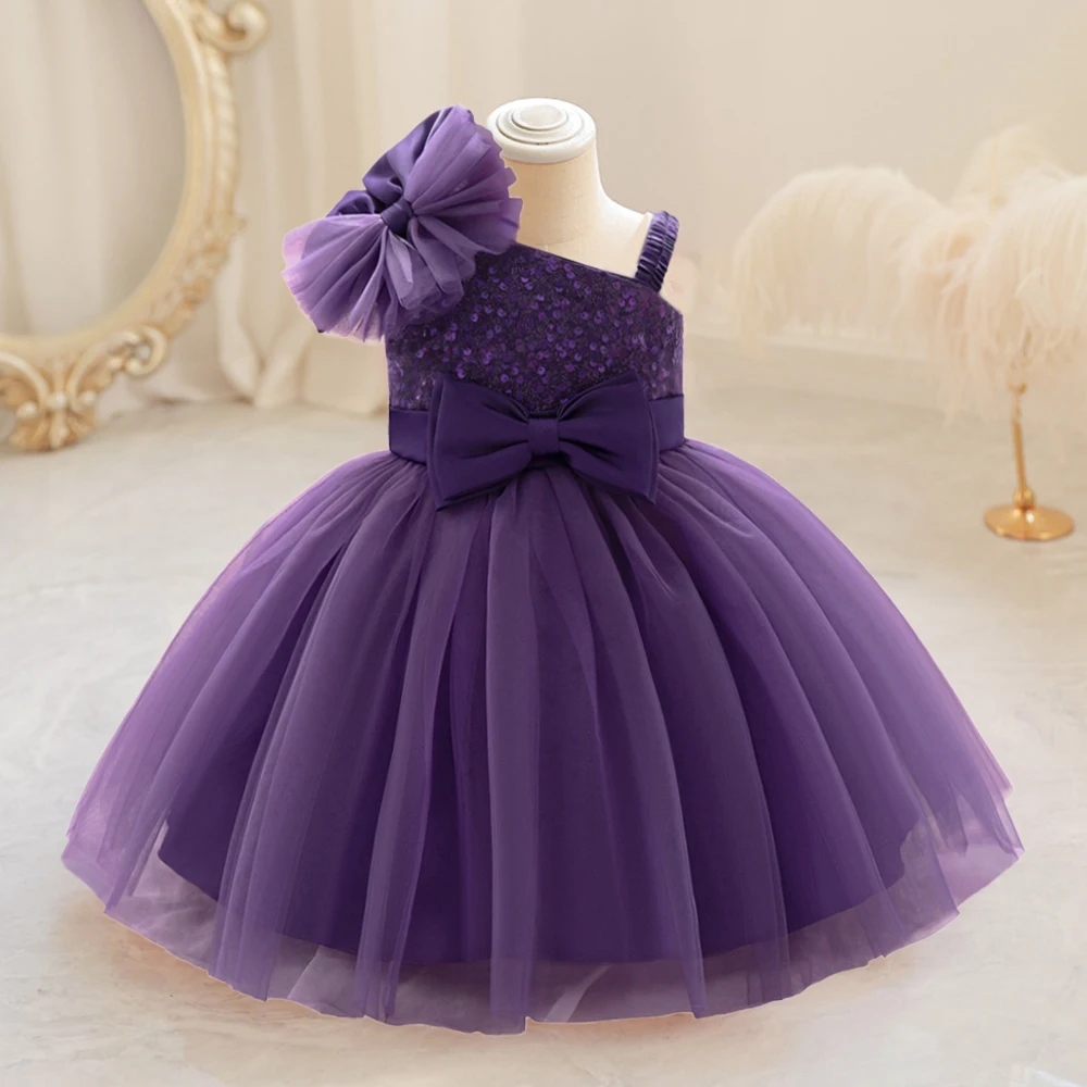 Sequins 1st Birthday Party Baby Dresses Toddler Baptism Tulle Wedding Evening Princess Dress for Girls Flower Christmas Costumes