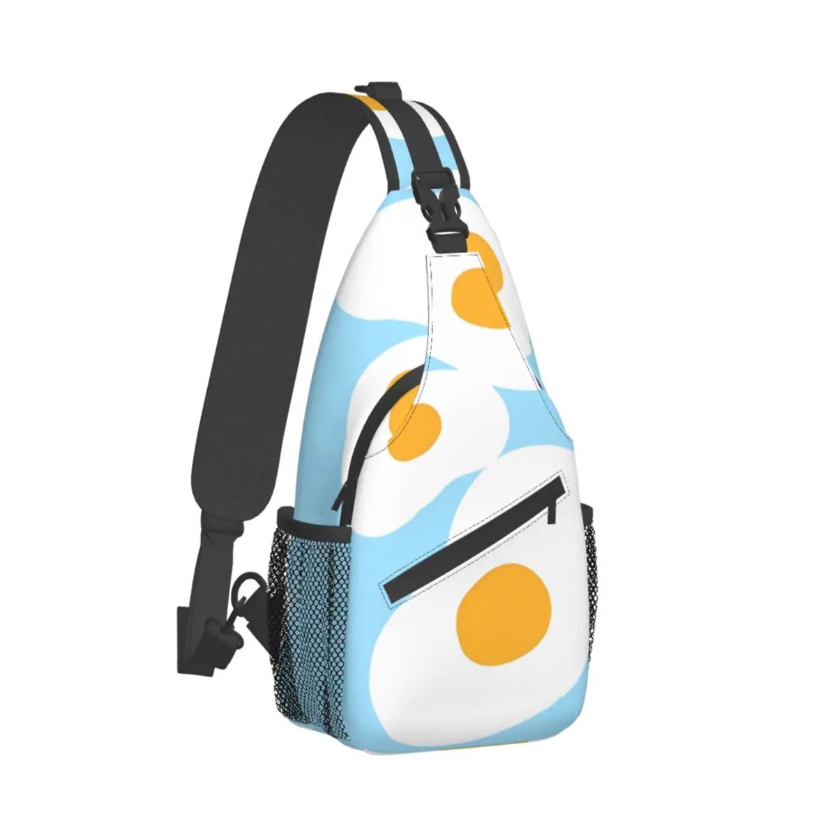 Crossbody Bag Sports Simple Abstract Cute Doodle Sunny Egg Fried Chest Bag Unisex Women Man Fashion Shoulder Backpacks Travel