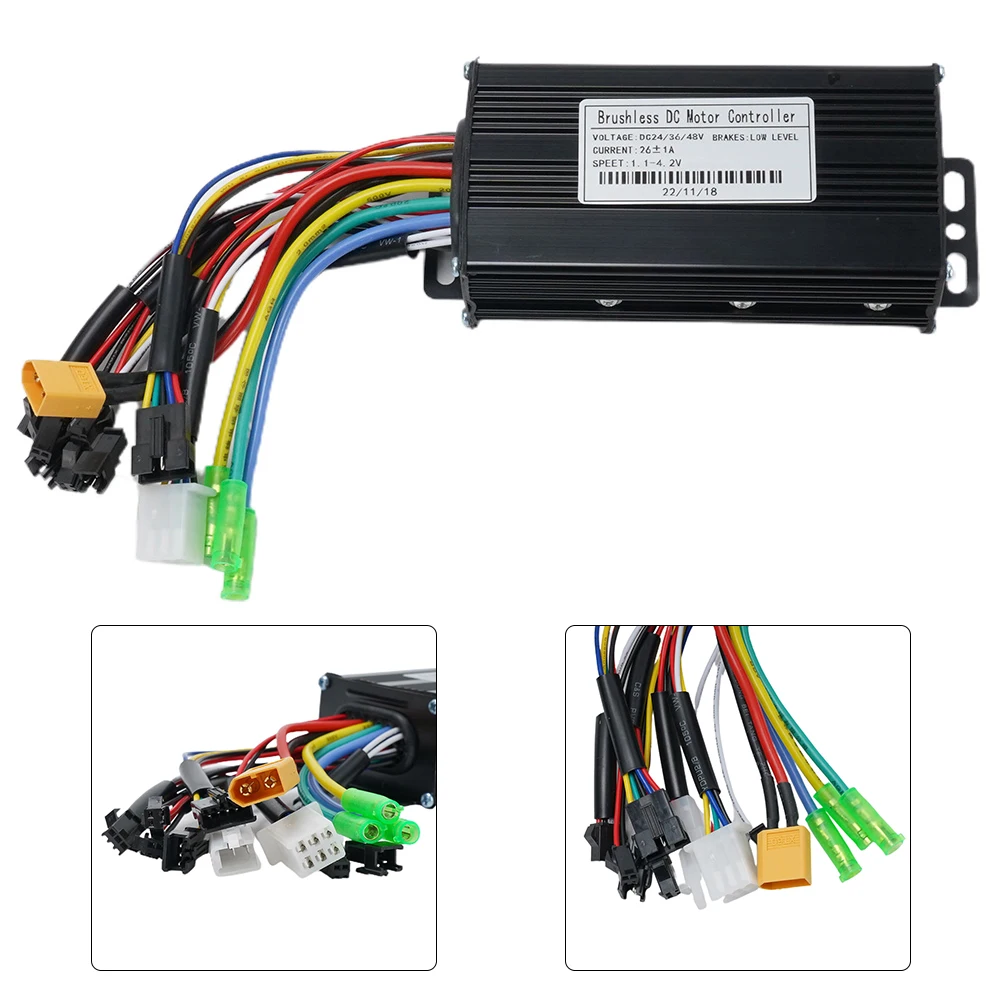 

JN 3648V Ebike Sine Wave 26A 500750W SM Three Mode Controller for Electric Scooter and Electric Bike with Brake Input