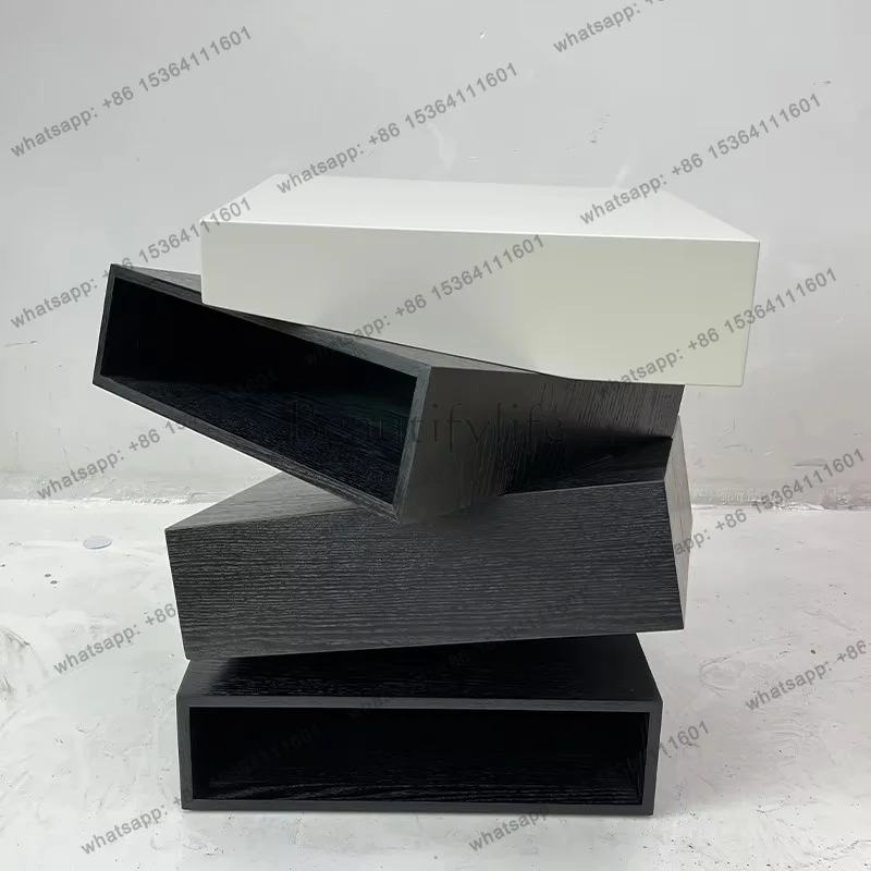 YJ Italian Minimalist Designer Overlapping Living Room Sofa Edge Corner Few Modern Special-shaped Bedroom Bedside Table