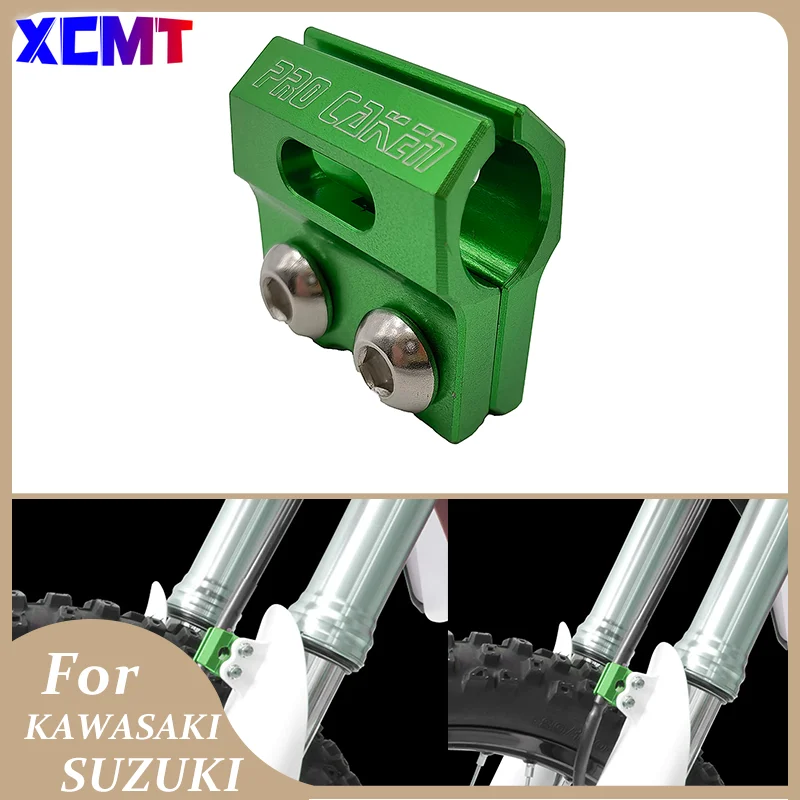 

Motorcycle For Kawasaki Suzuki Aluminum Front Brake Caliper Tubing Clamp LineRM85 RM250 RM125 RMZ250 RMZ450 RMX450Z DRZ400SM
