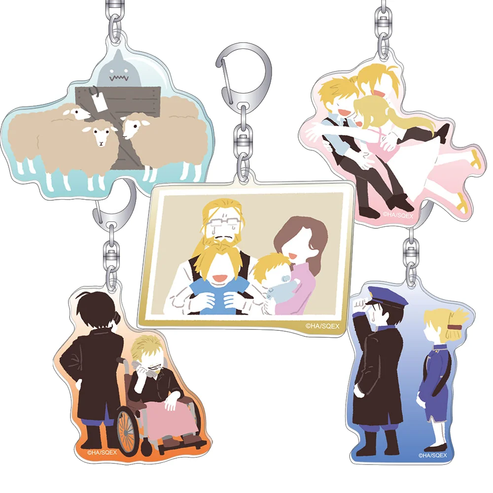 Fullmetal Alchemist Edward Elric Maes Hughes Riza Hawkeye Zolf J. Kimbley Official Acrylic Keychain Bag pendant anime goods Gift
