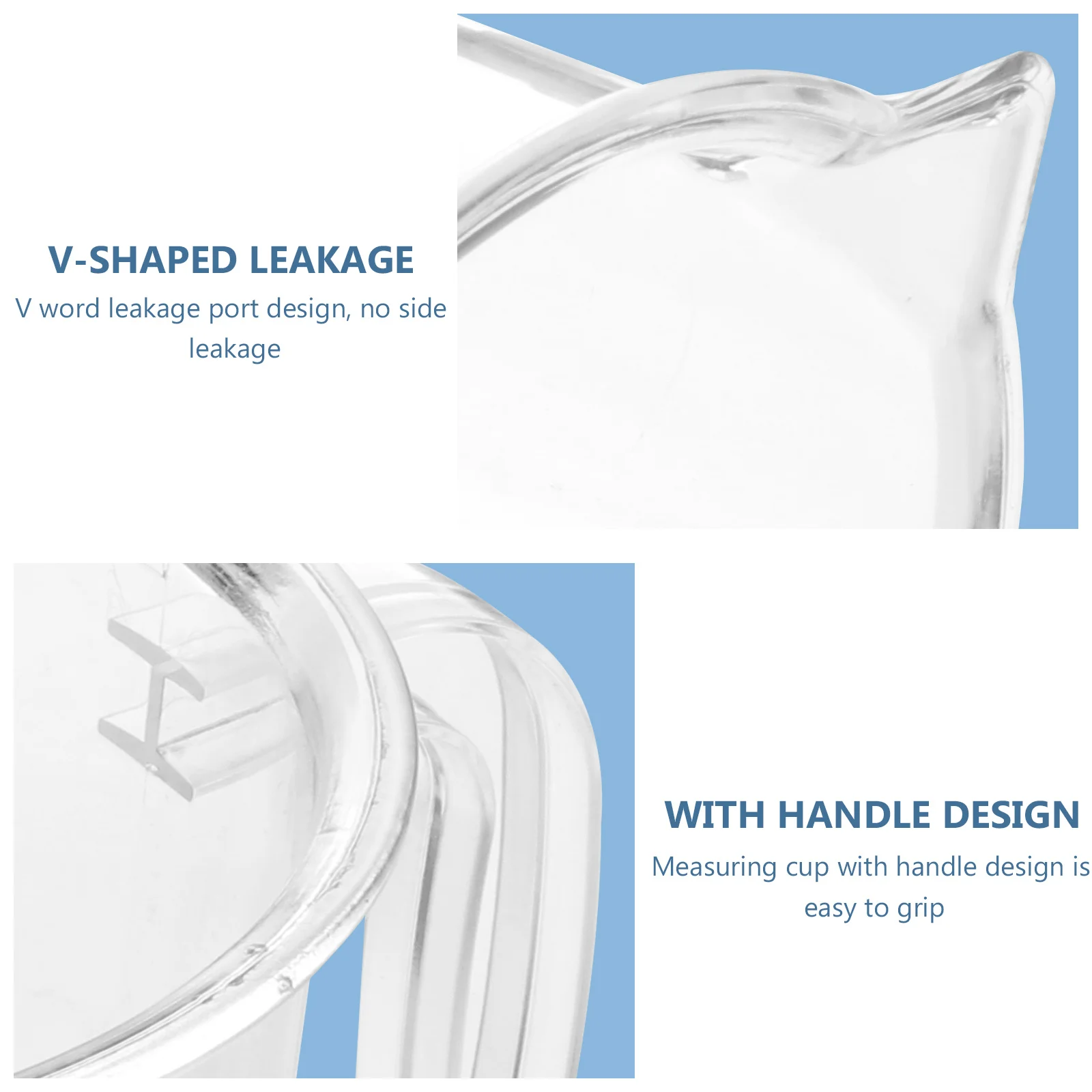 

1Pcs Transparent Plastic Measuring Jug Graduated Kitchen Baking Cup Handle for Coffee Beverage Plastic Measuring Jug