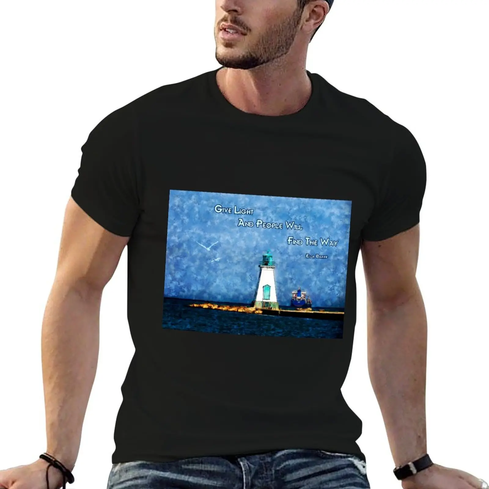 

white Port Lighthouse shirts - t shirts Give man man for t cotton for T-Shirt funny Dalhousie pack Light