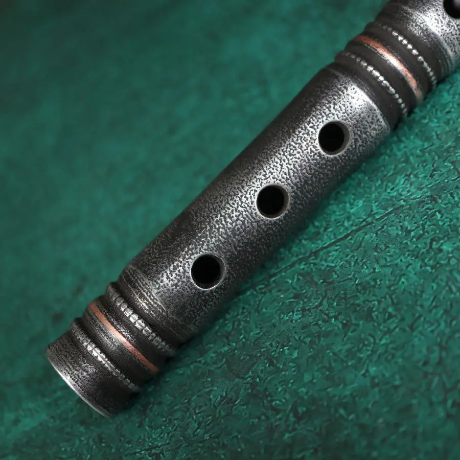 Handmade Copper Inlaid Tiantie Armored Flute Tibetan Ethnic Style Short Flute