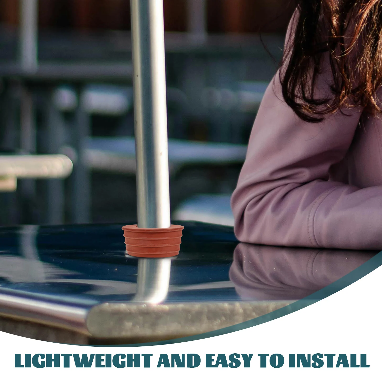 

Umbrella Wedge Plugs Parasol Hole Ring Cap Replacement Stand Base Outdoor Holder Silicone Brown Rubber Clear Set for Patio Table