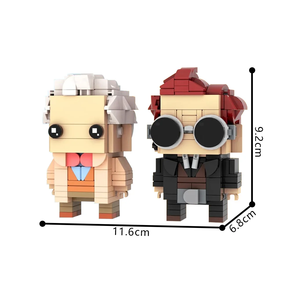 Good Omens Aziraphale and Crowley Building Blocks Set  Angel and Demon Figures DIY Model Kit for Fans and Collectors