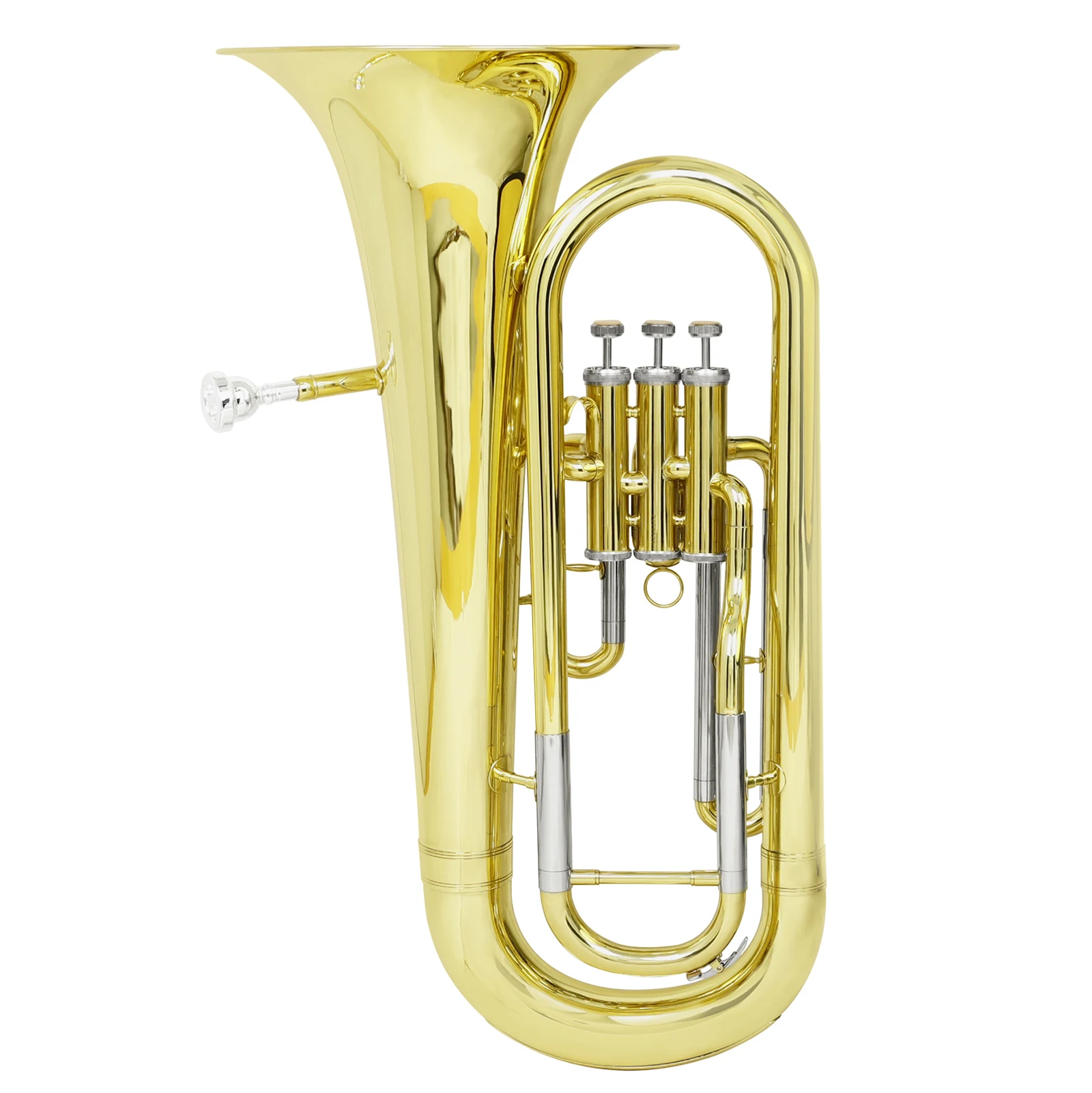 SLADE Euphonium 3-Valve Bb Upright-key Euphonium Professional Brass Instruments Brass+Phosphor/White Copper Pipe With Case