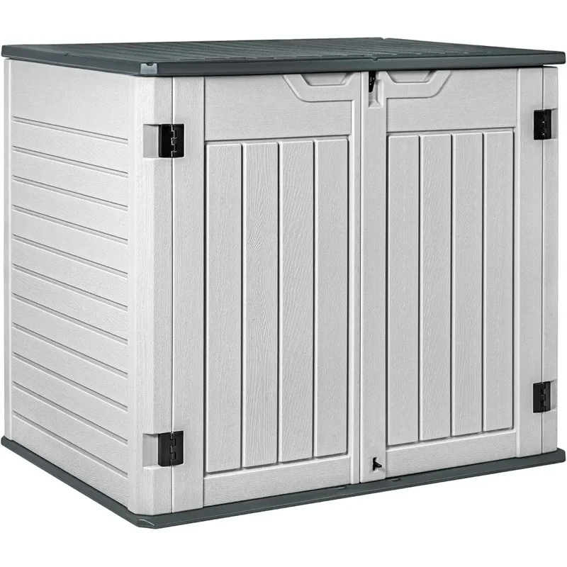 

Outdoor Storage Shed 34 Cu Ft Waterproof Cabinet for Patio Tools and Sofa Cushions