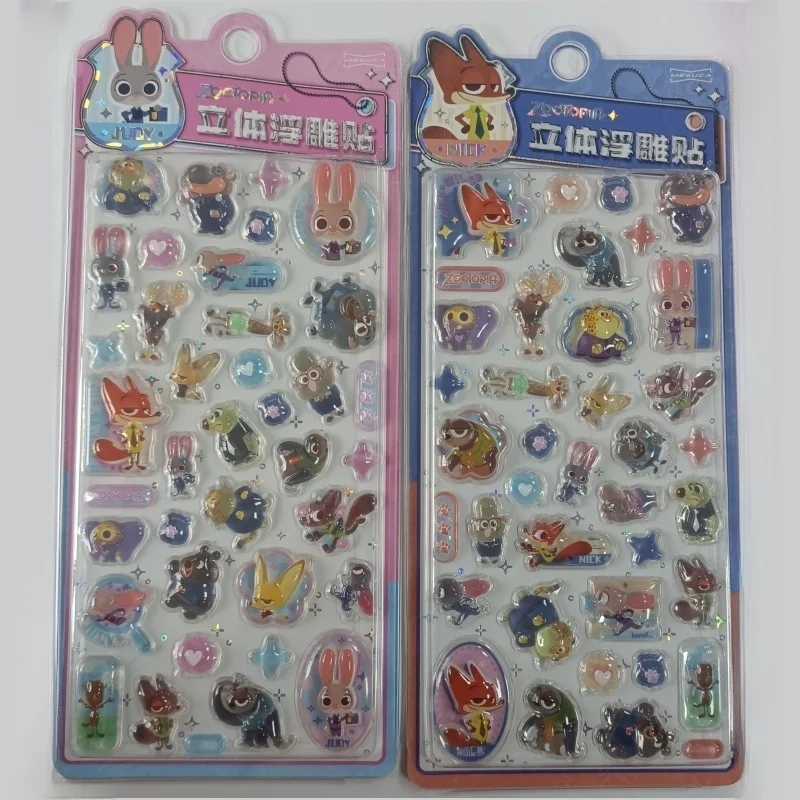 

2 шт. Kawaii Zootopia 3d рельефная наклейка с кристаллами, милая наклейка для украшения мобильного телефона «сделай сам», студенческая ручная работа, канцелярские принадлежности, подарок