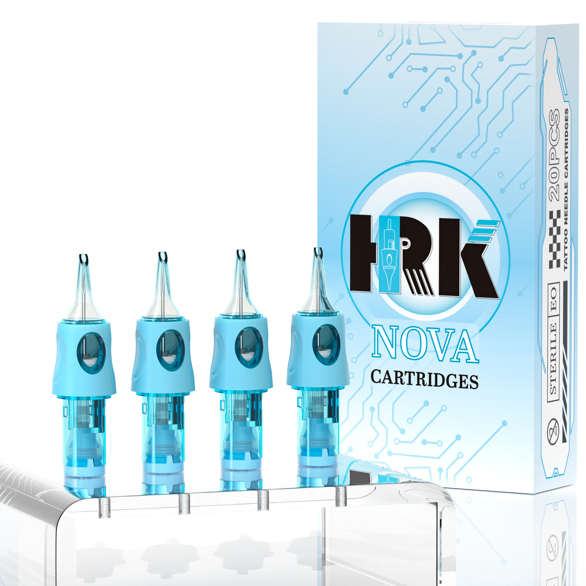 

HRK Nova Tattoo Cartridge Needles SMP Art Makeup Needle RS Round Shader Permanent Makeup for Eyeliner Lip Tattoo Supplies 20Pcs